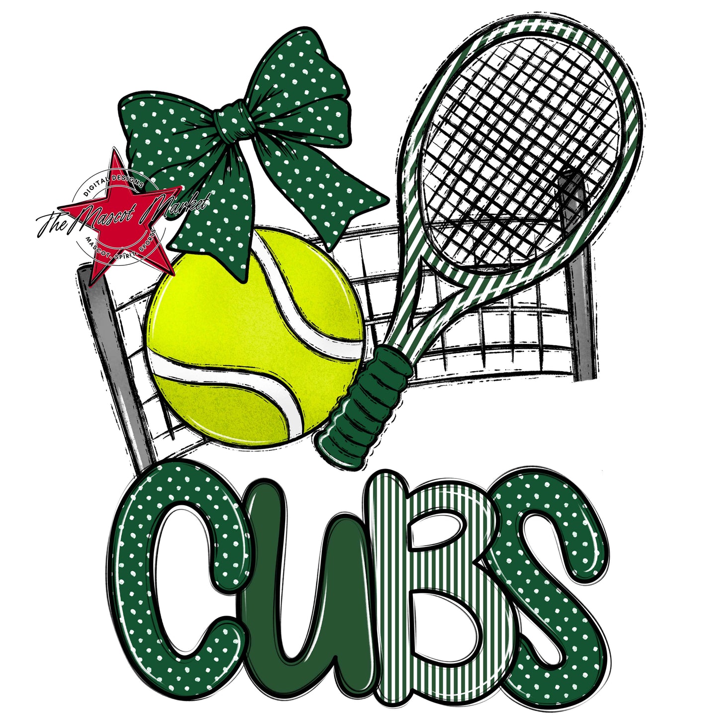 Cubs Tennis Spirit Design-Green