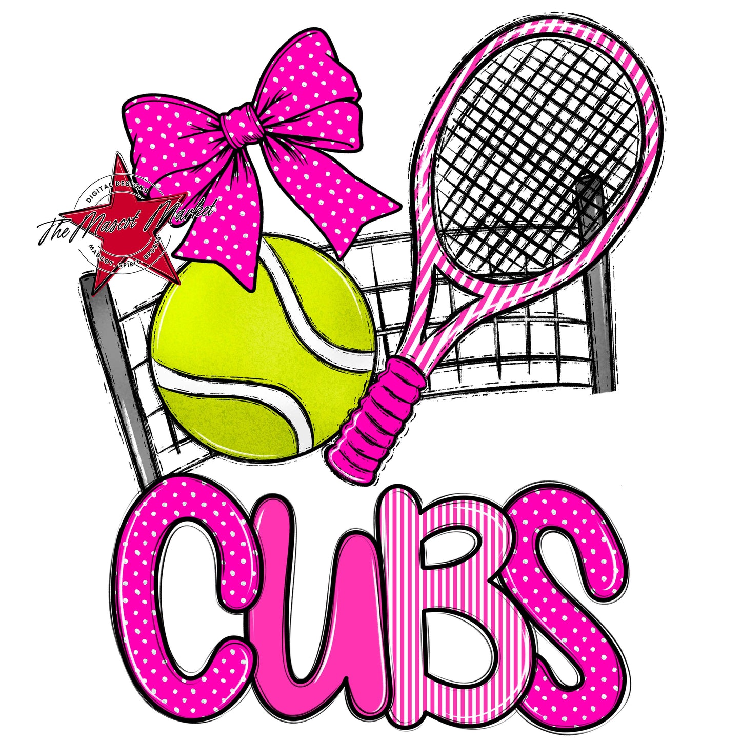 Cubs Tennis Spirit Design-Pink