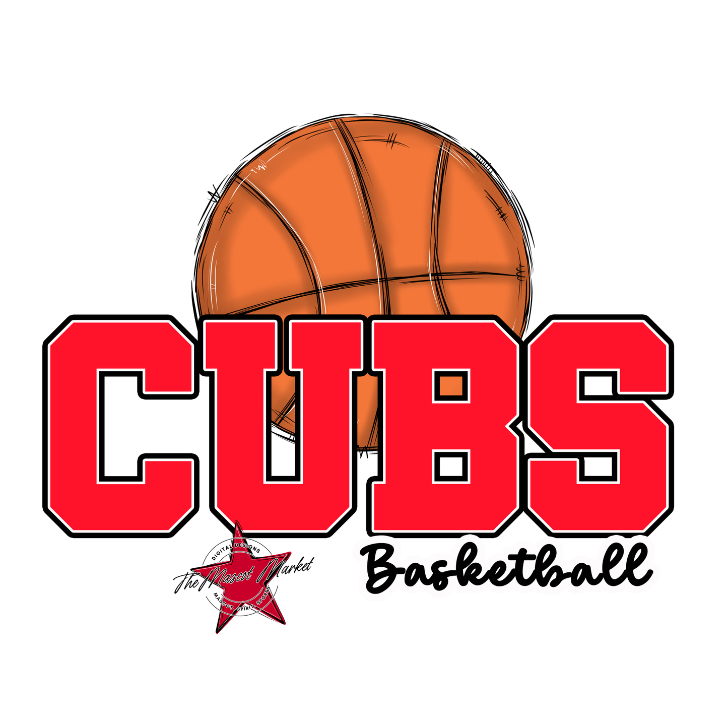 Cubs Varsity Basketball-Bright Red