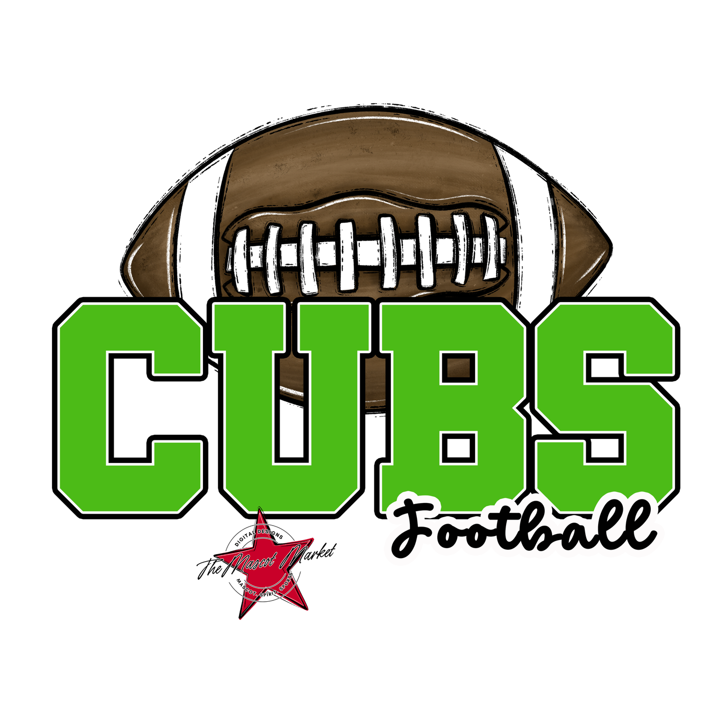 Cubs Varsity Football-Bright Green