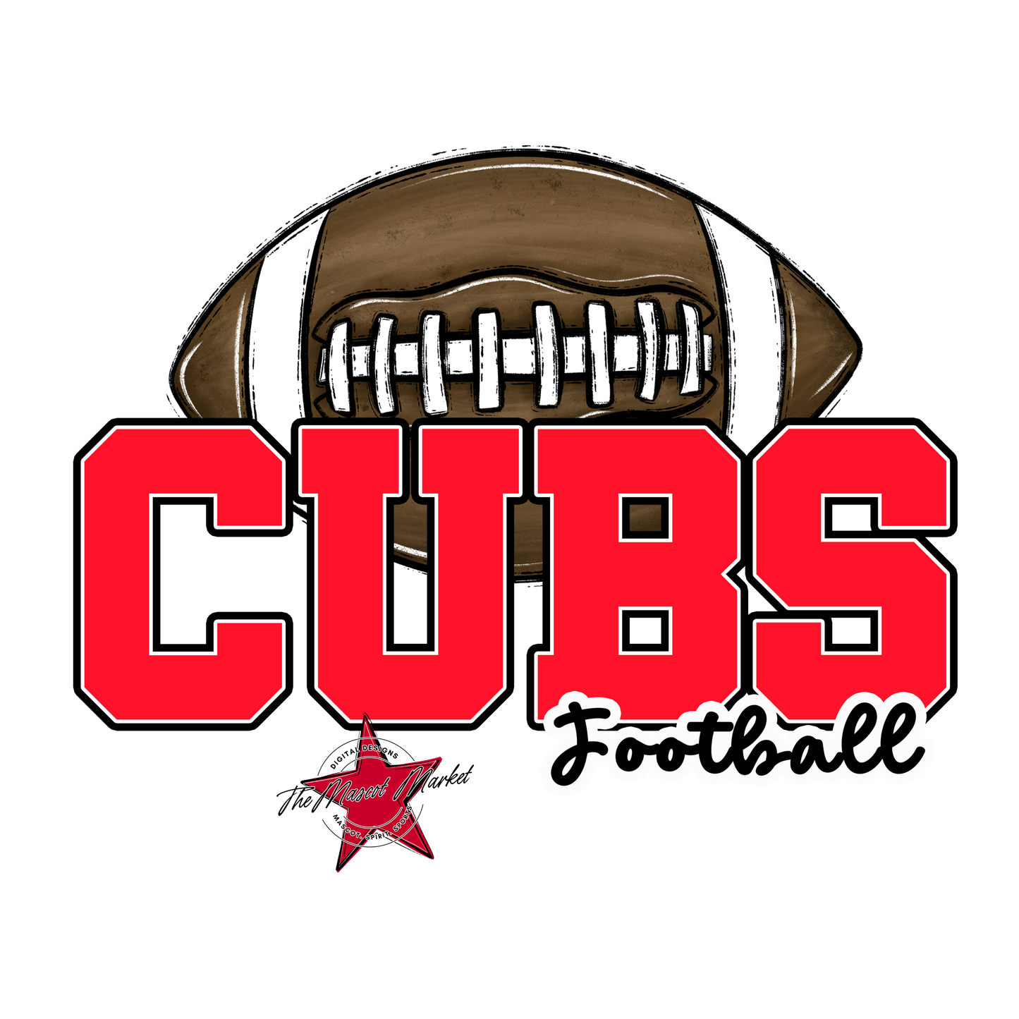 Cubs Varsity Football-Bright Red