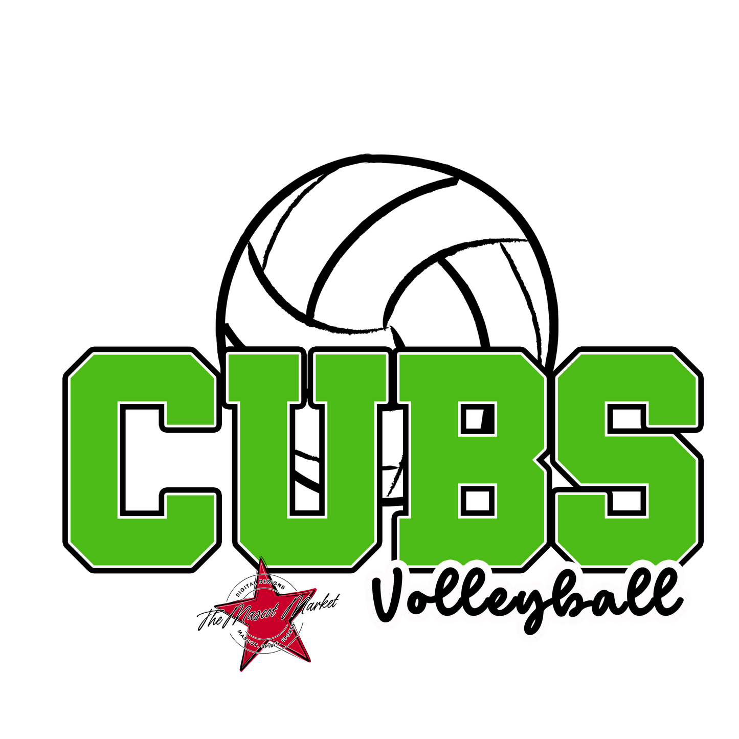 Cubs Varsity Volleyball-Bright Green