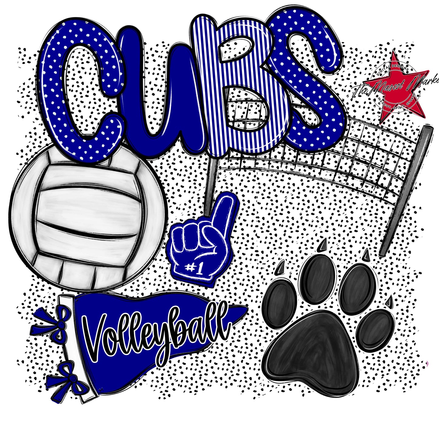 Cubs Volleyball Spirit-Blue