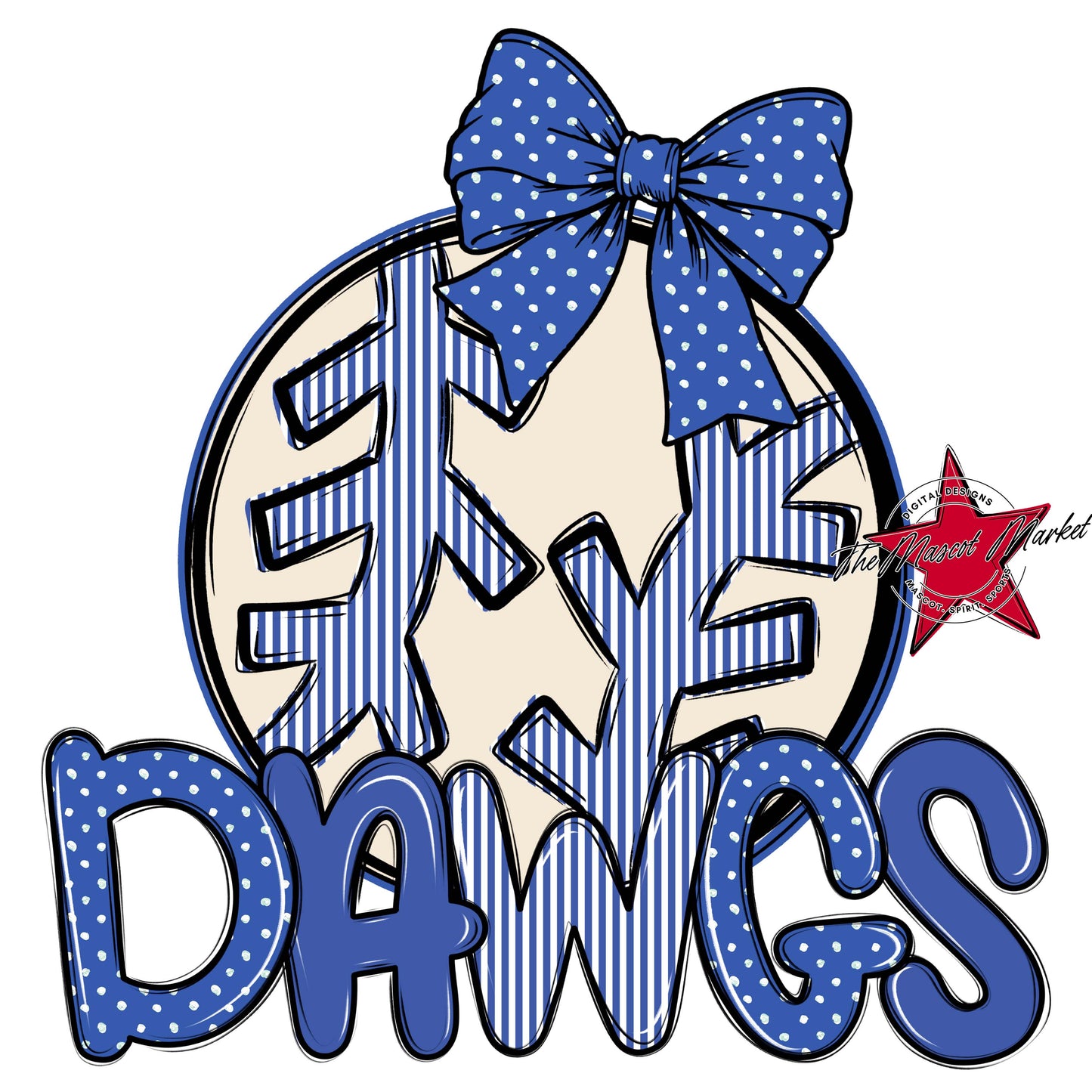 Dawgs Baseball-Softball Spirit Design-Off Blue