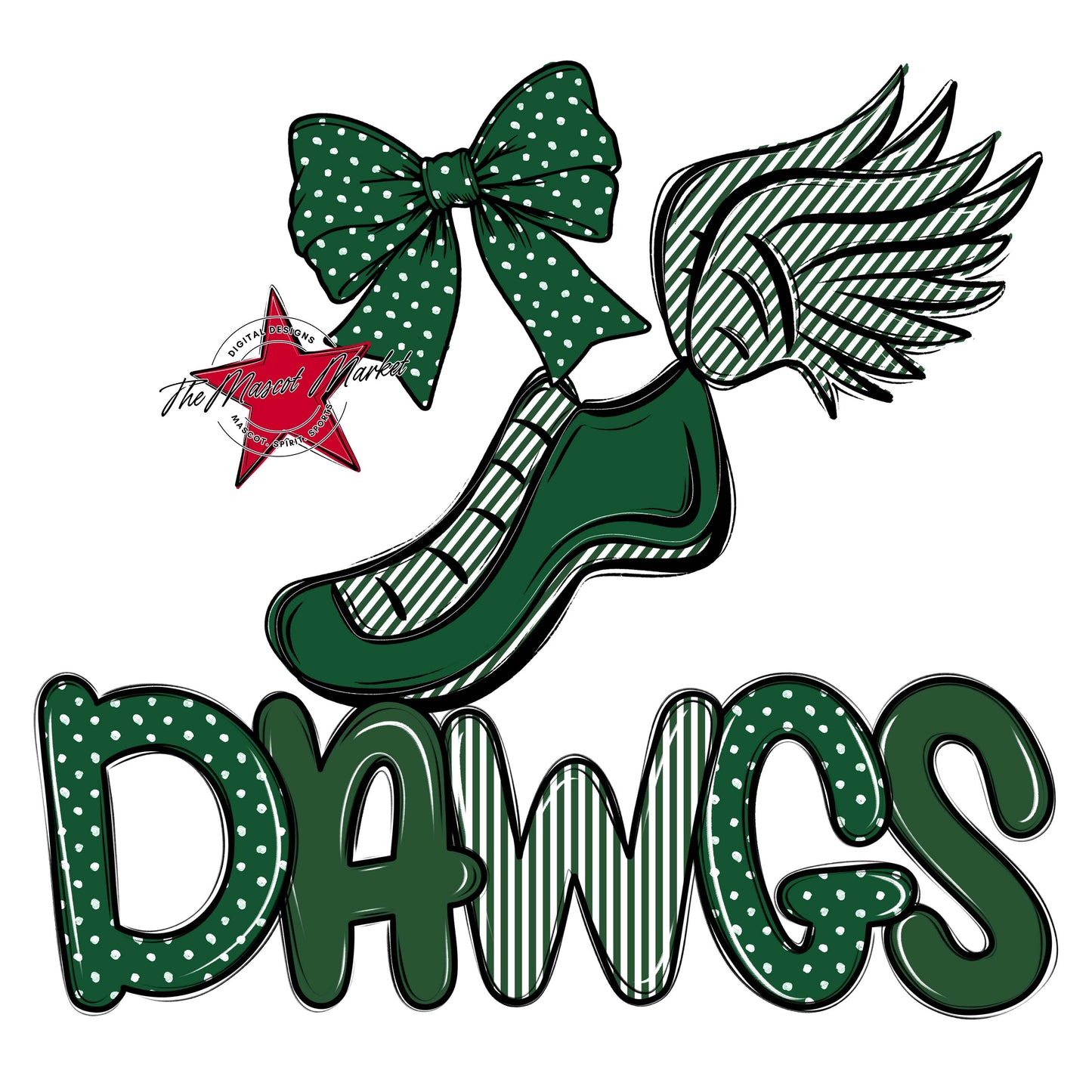 Dawgs Track Spirit Design-Green