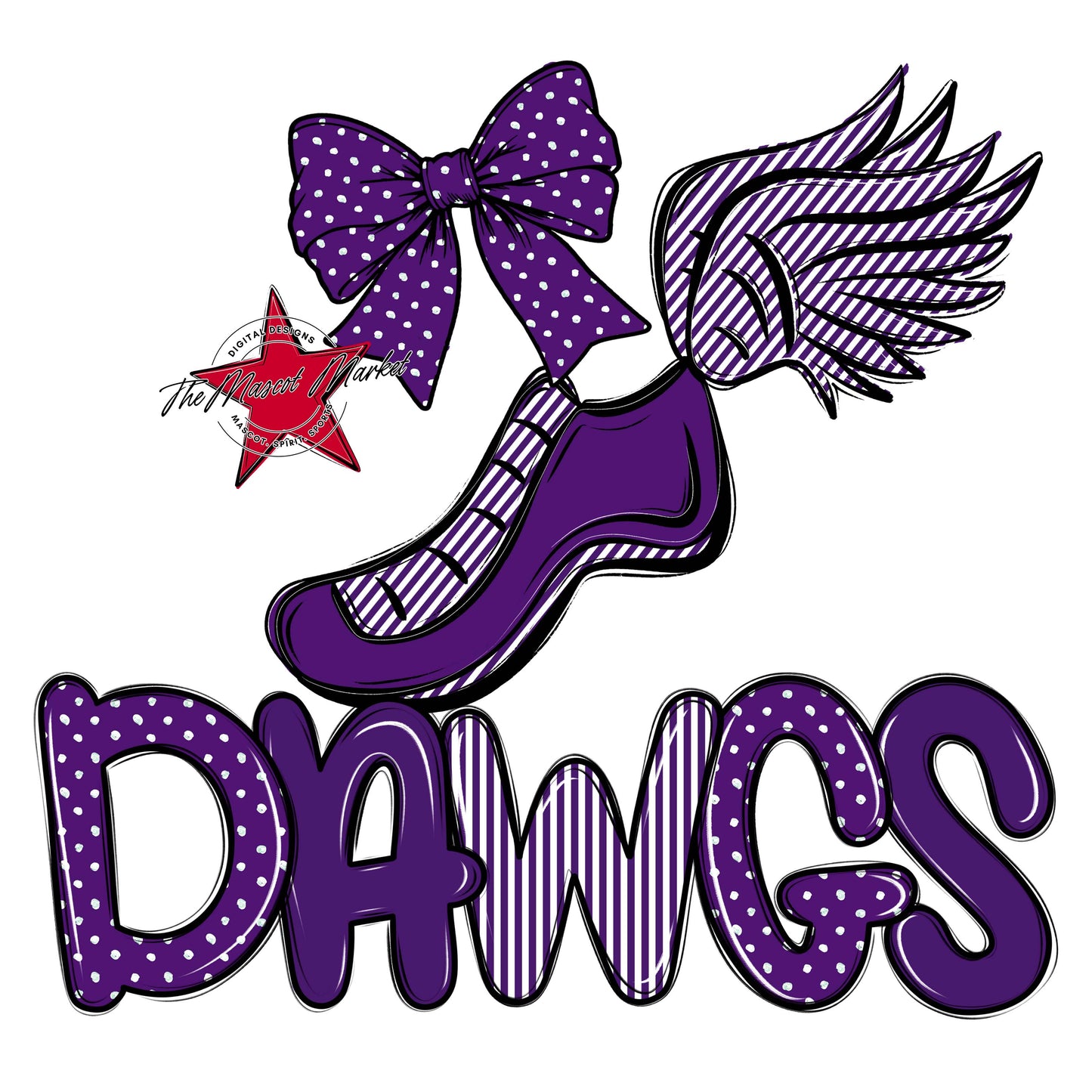 Dawgs Track Spirit Design-Purple