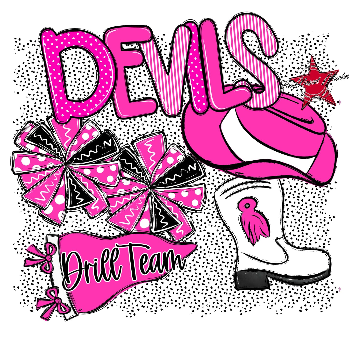 Devils Drillteam Spirit-Pink