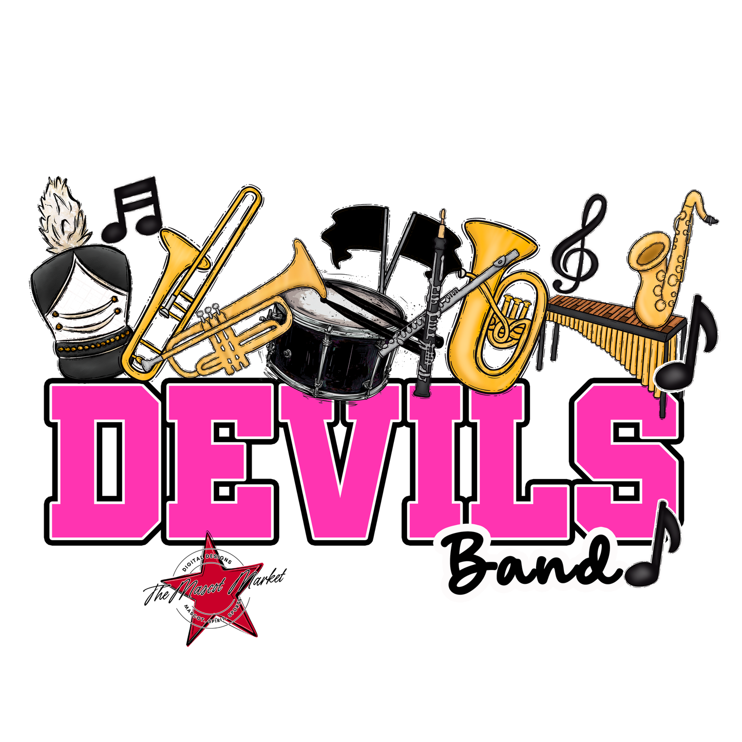 Devils Varsity Band-Pink