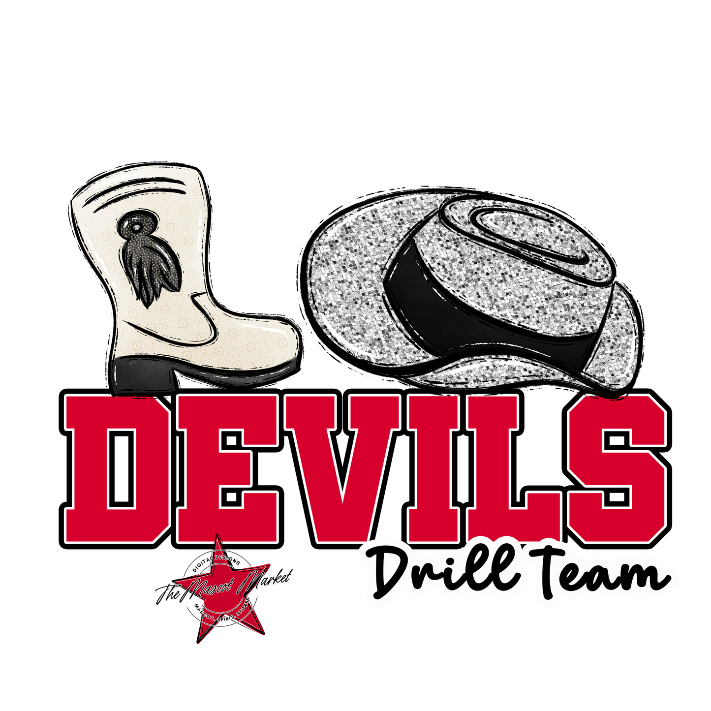 Devils Varsity Drillteam-Red