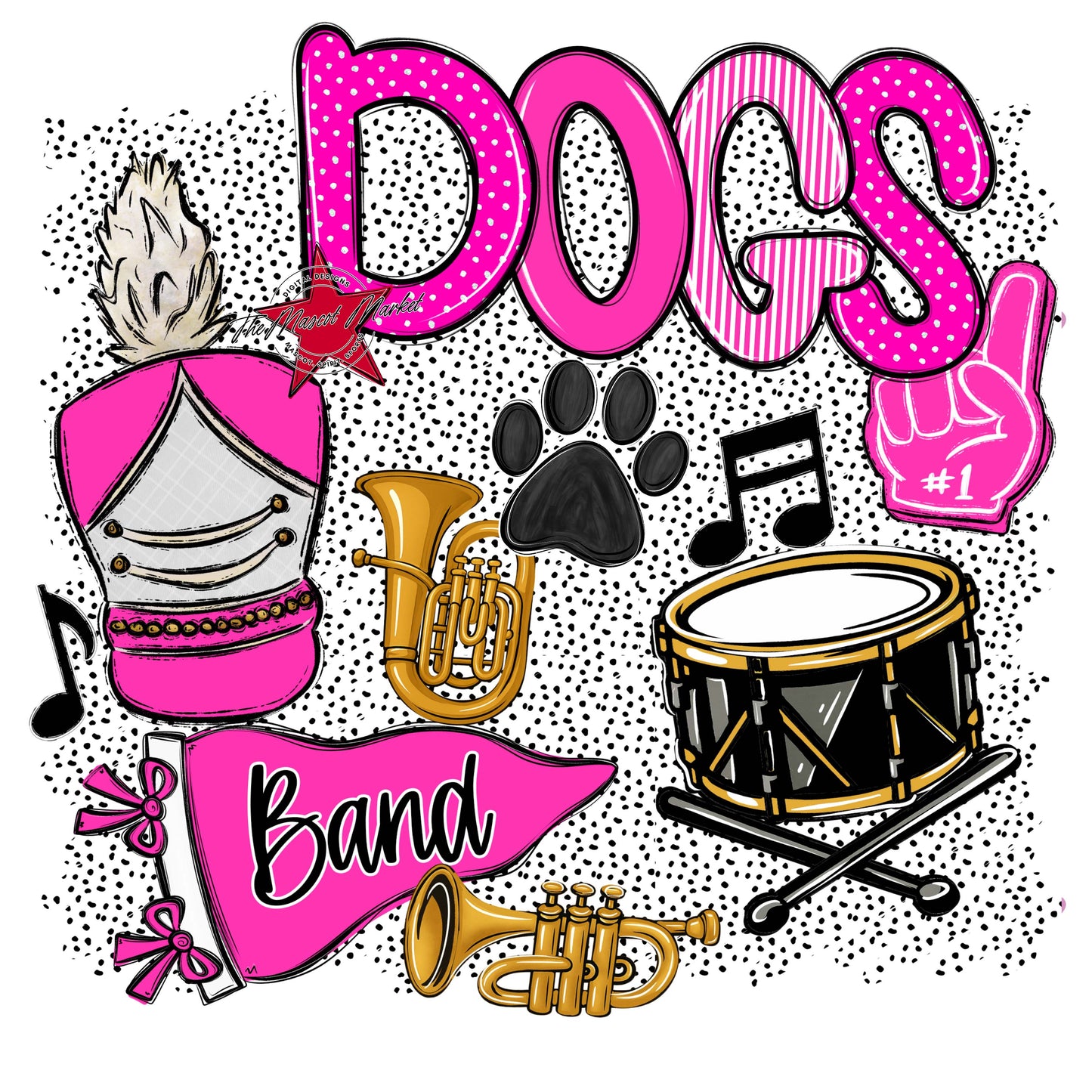 Dogs Band Spirit-Pink