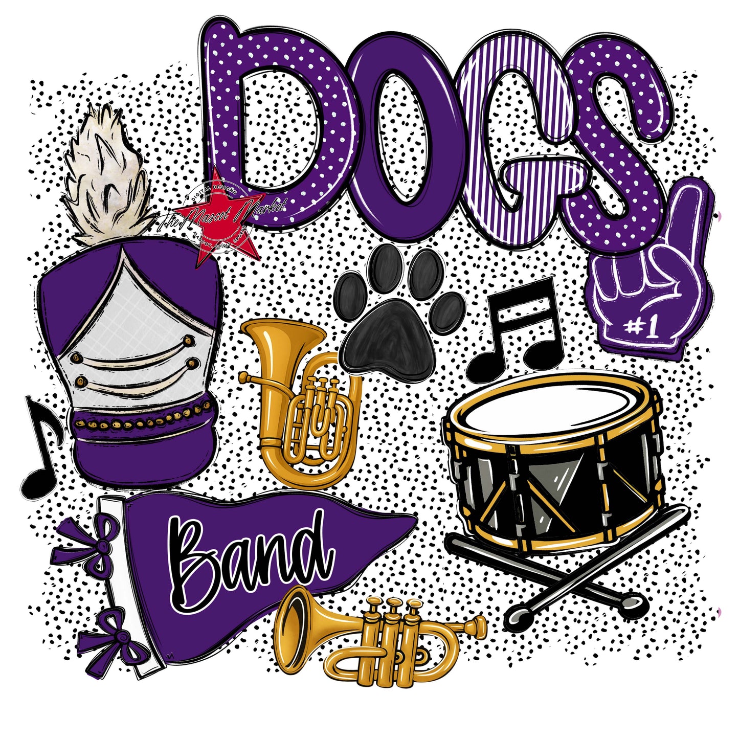 Dogs Band Spirit-Purple