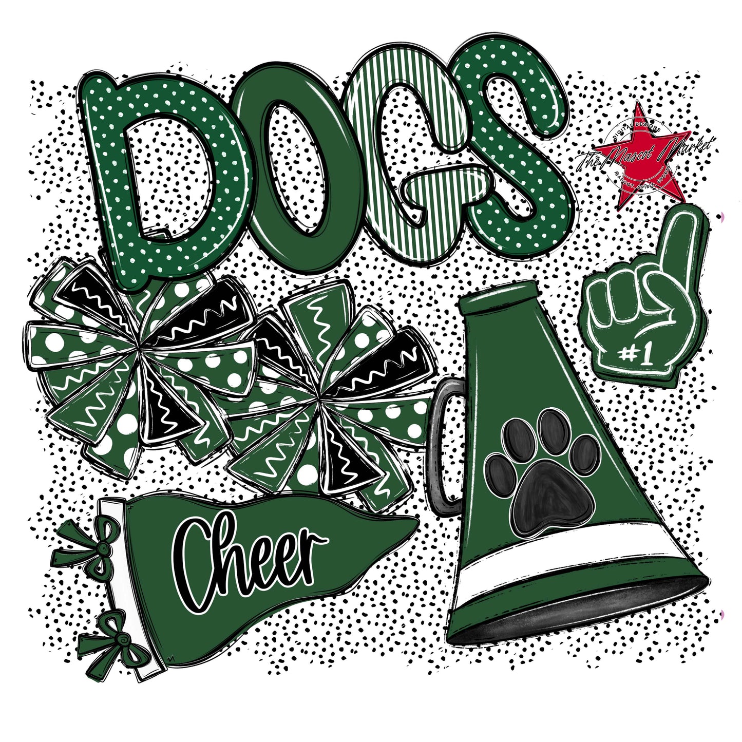 Dogs Cheer Spirit-Green