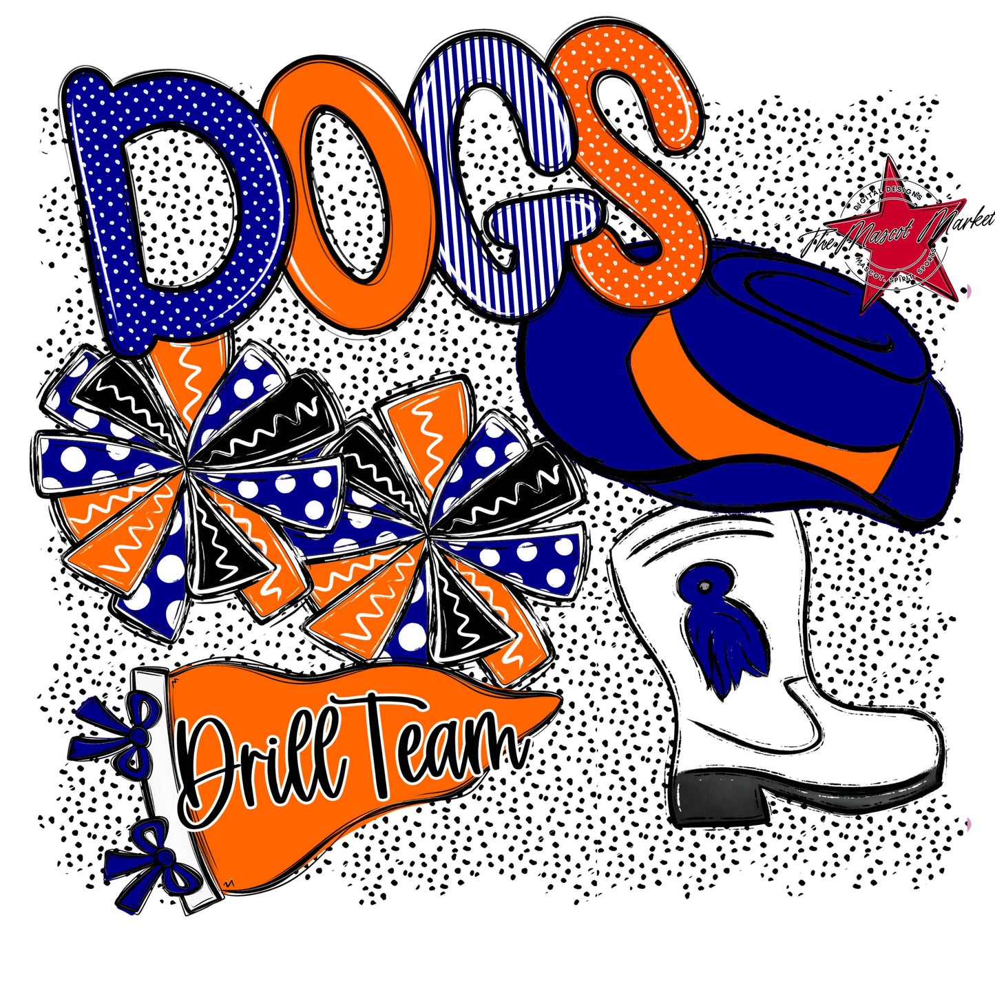 Dogs Drillteam Spirit-Blue & Orange