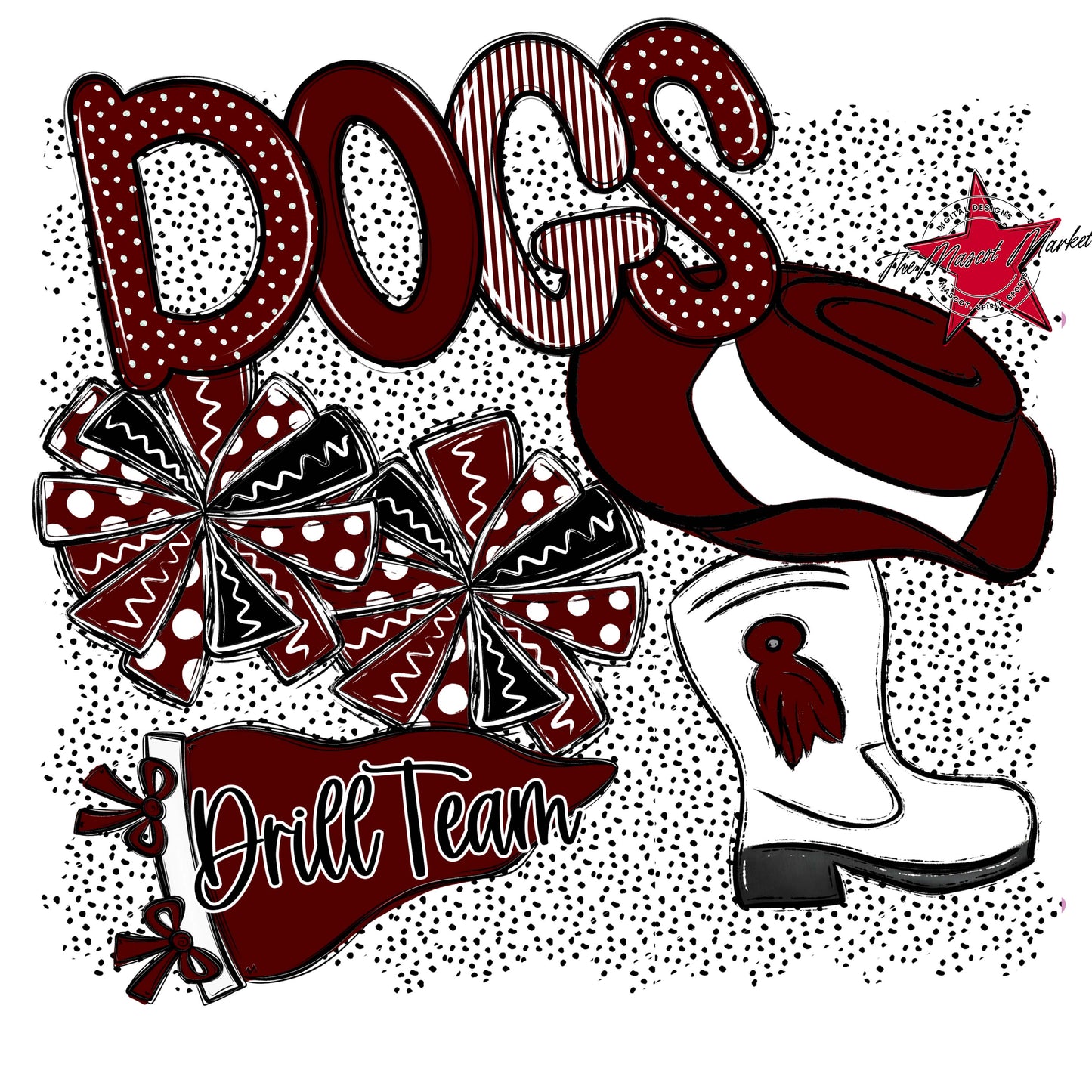 Dogs Drillteam Spirit-Maroon
