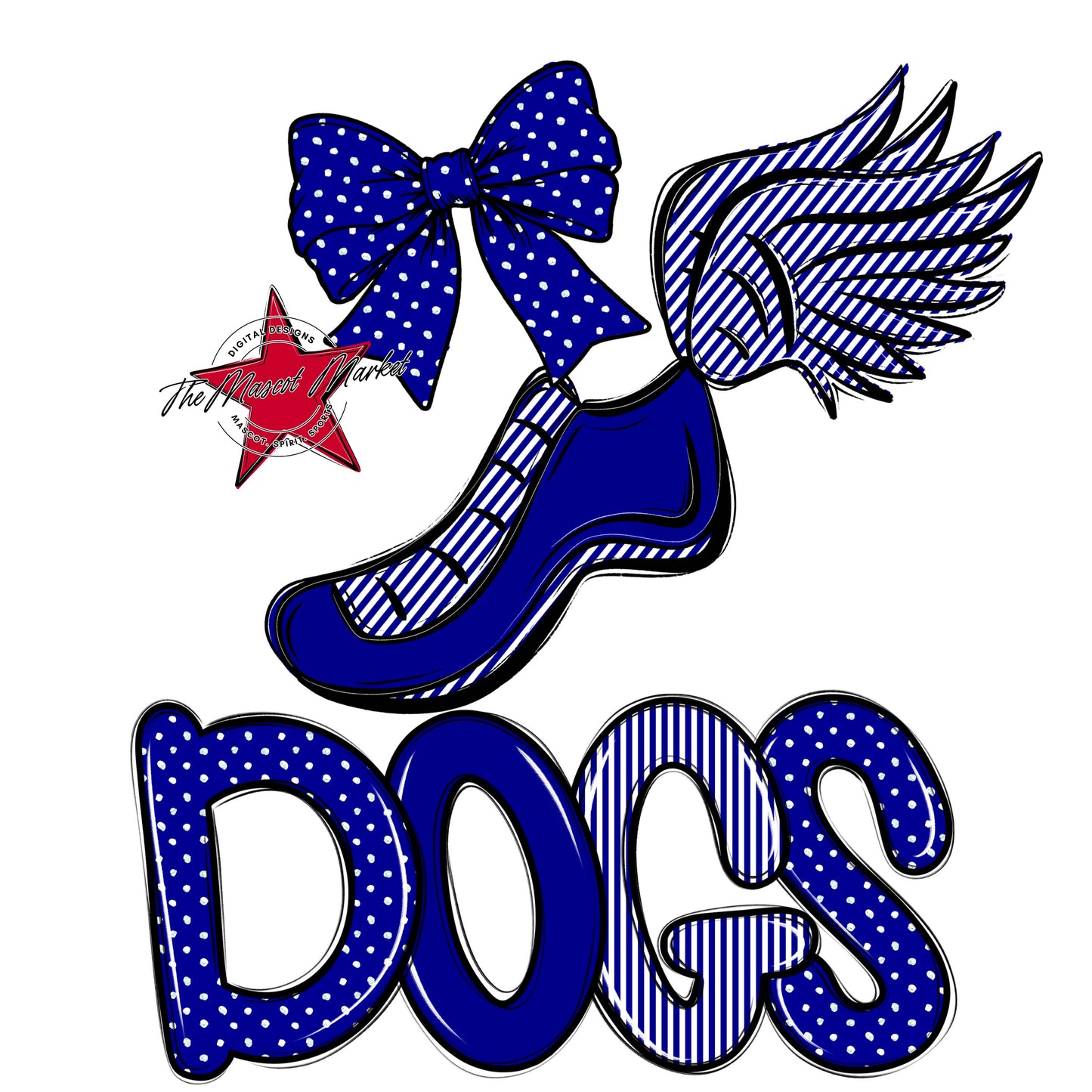 Dogs Track Spirit Design-Blue