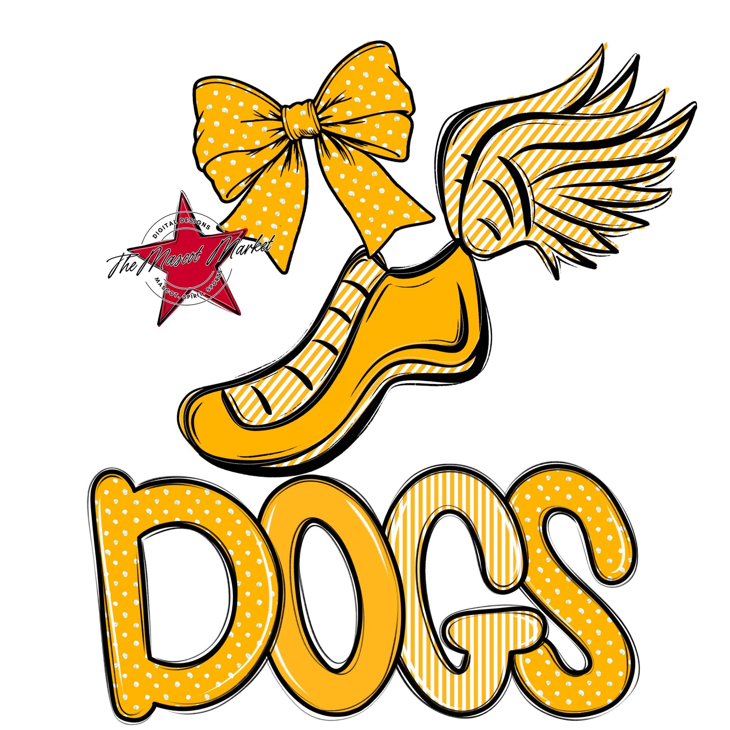 Dogs Track Spirit Design-Yellow