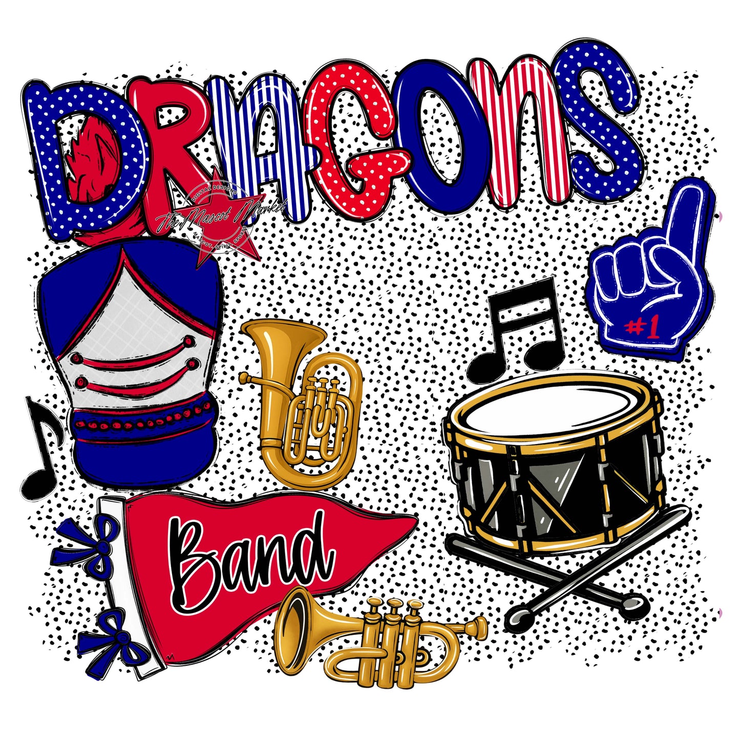 Dragons Band Spirit-Blue & Red