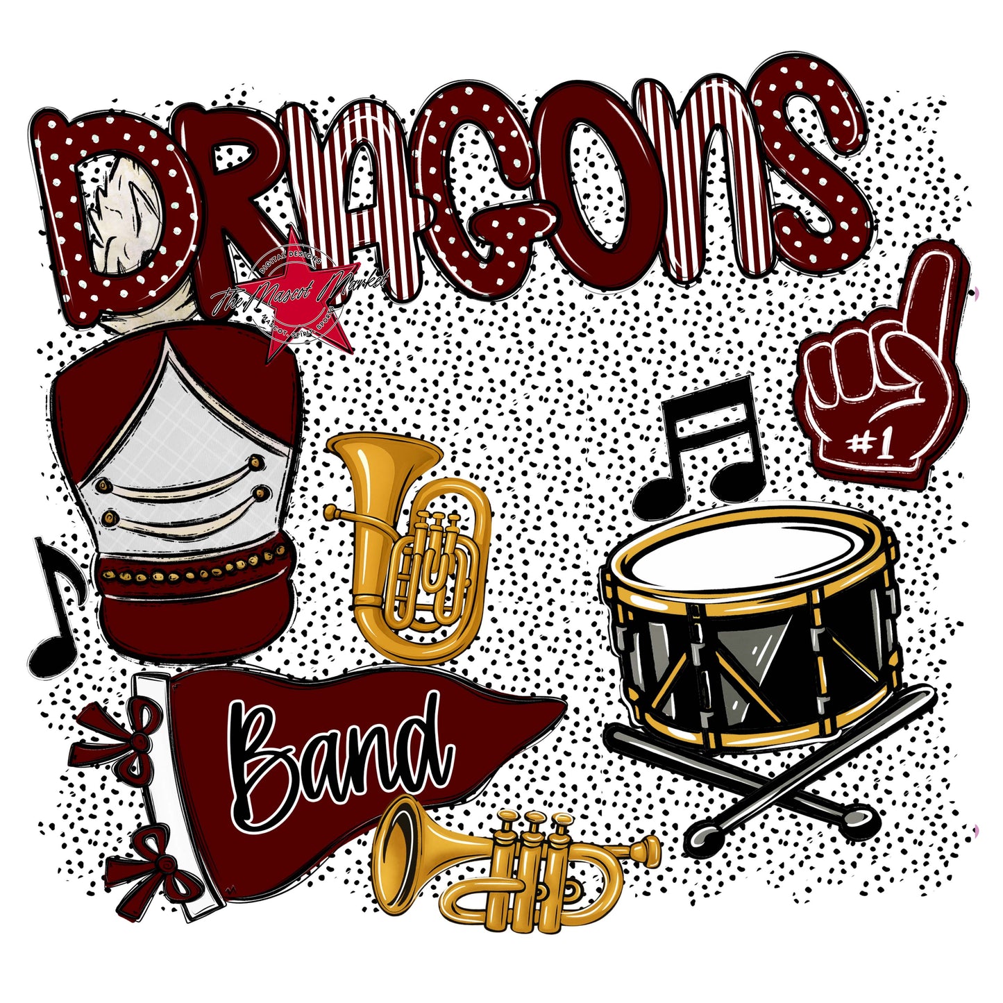 Dragons Band Spirit-Maroon
