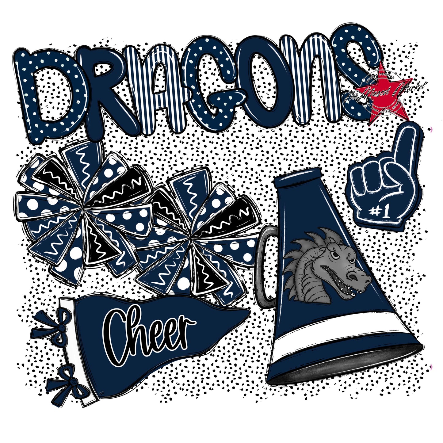 Dragons Cheer Spirit-Navy