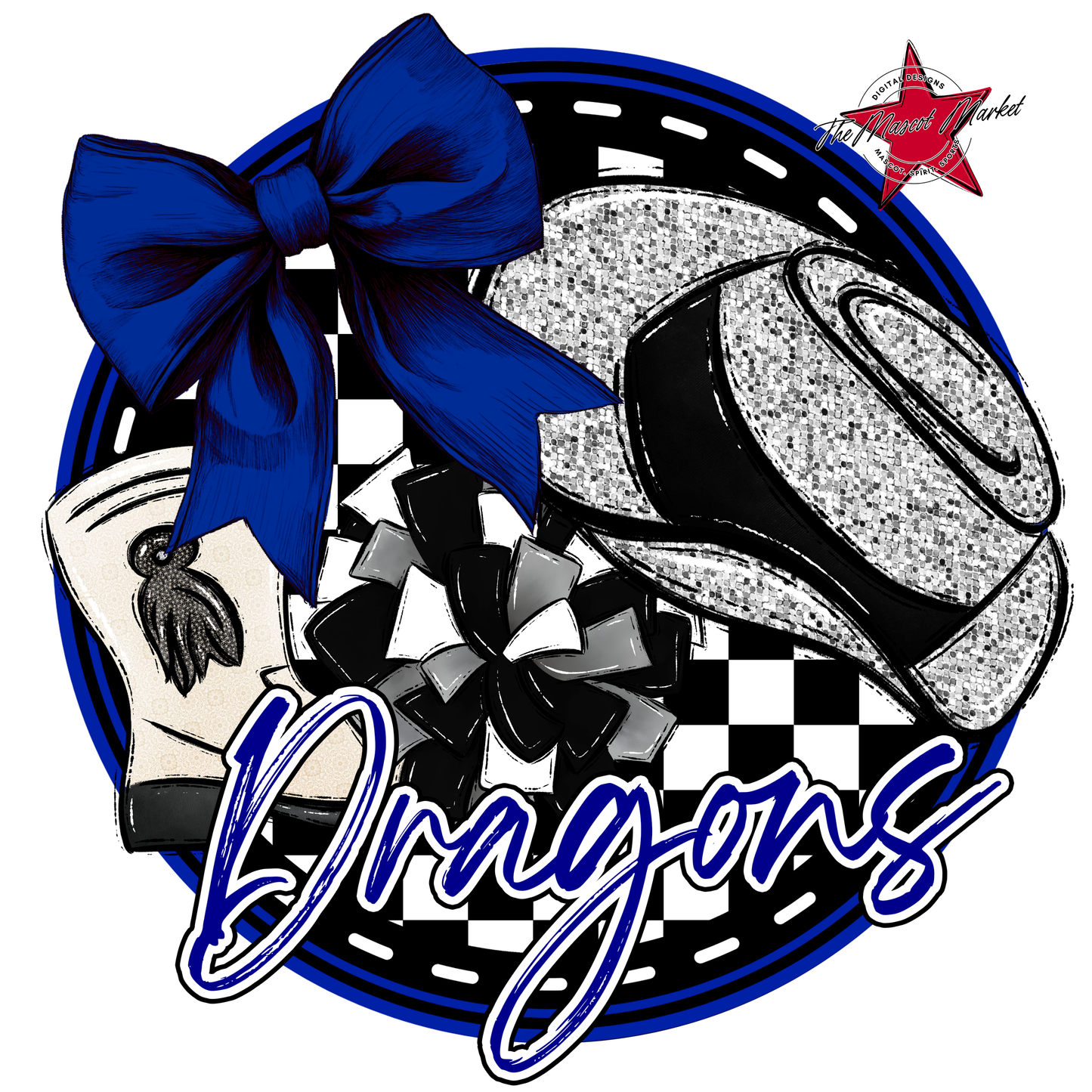 Dragons Circle Drillteam Design-Blue