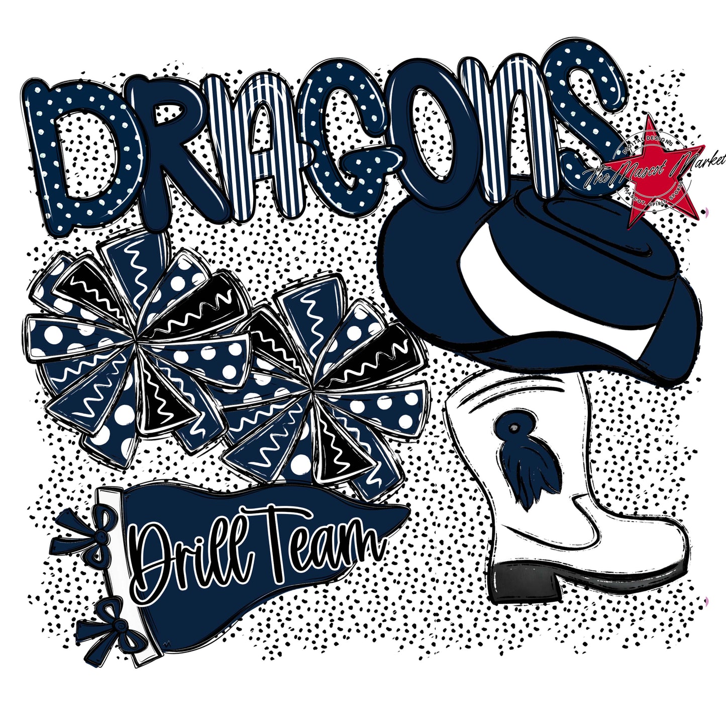 Dragons Drillteam Spirit-Navy