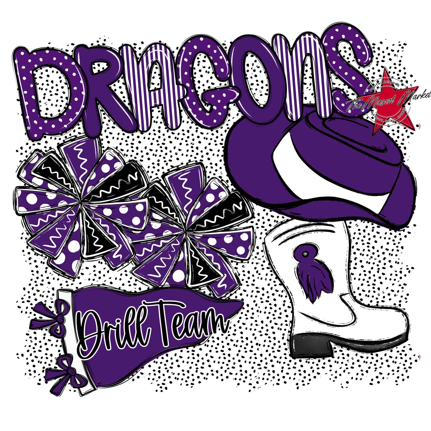 Dragons Drillteam Spirit-Purple
