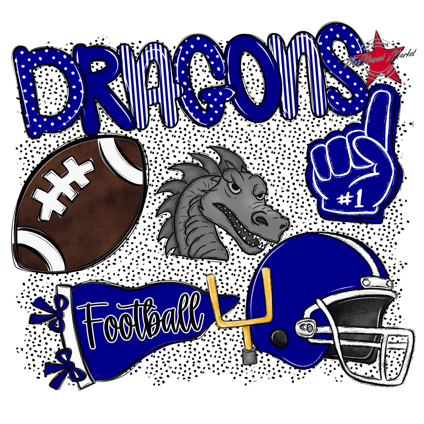 Dragons Football Spirit-Blue