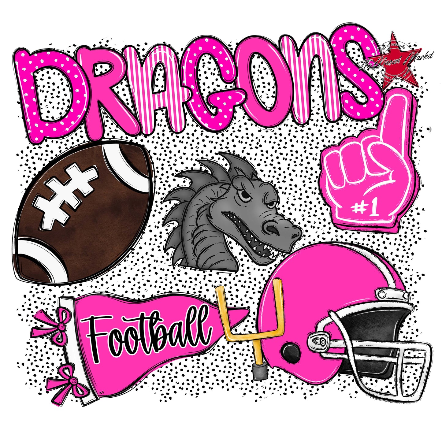 Dragons Football Spirit-Pink