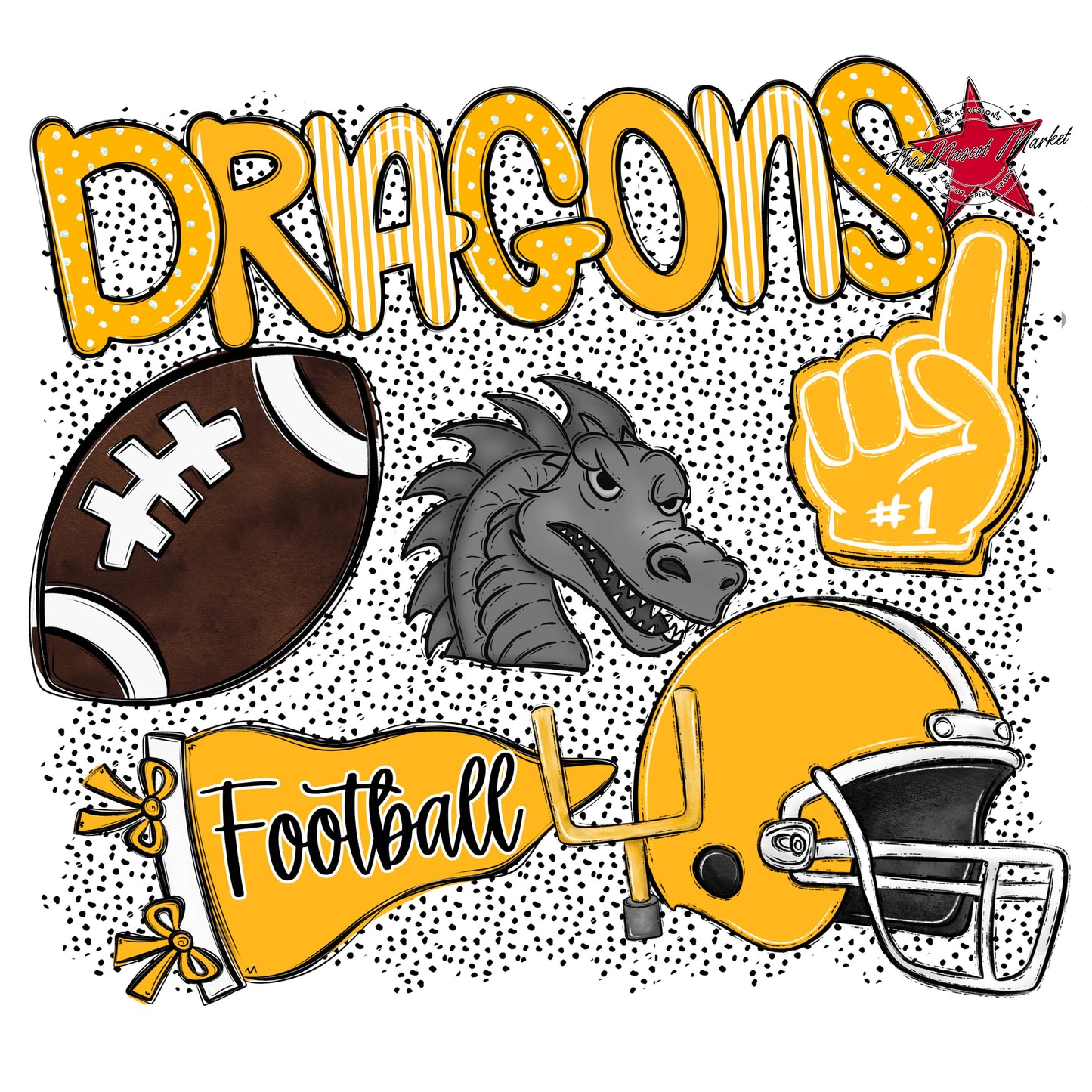 Dragons Football Spirit-Yellow