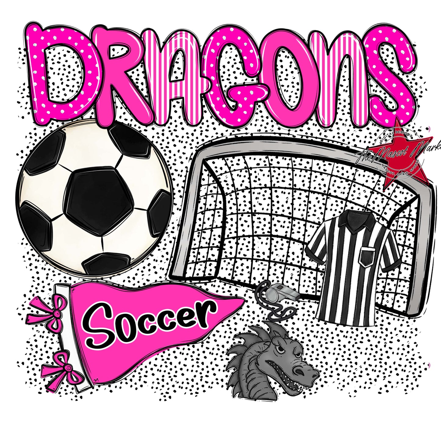 Dragons Soccer Spirit-Pink