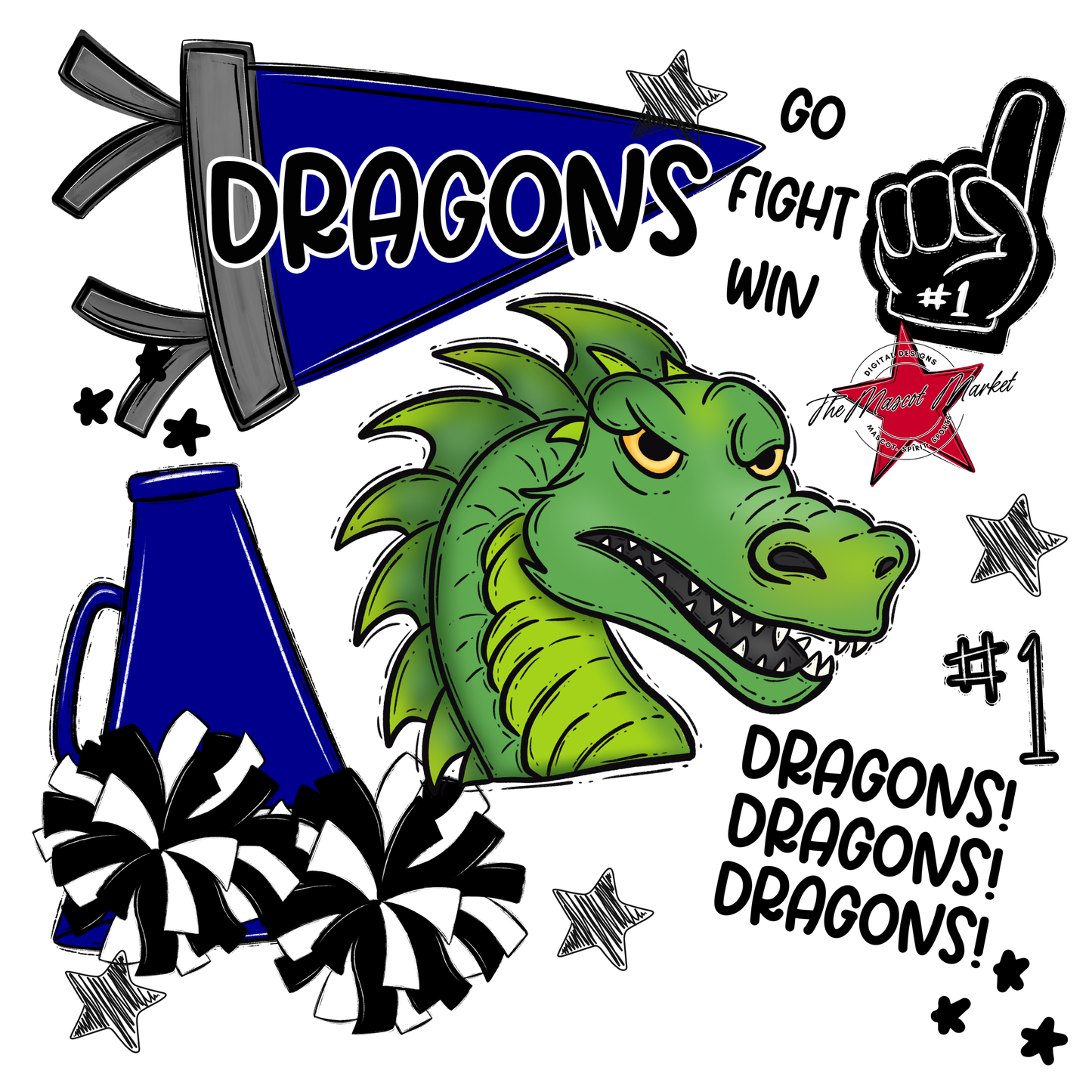 Dragons Spirit Design-Blue