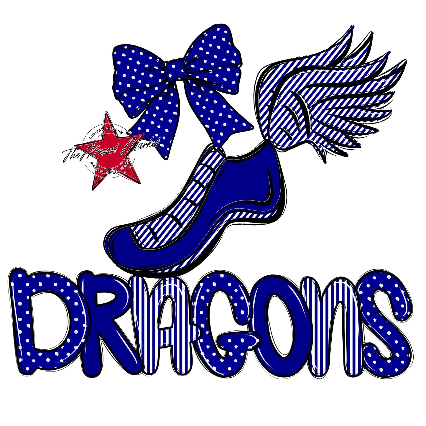 Dragons Track Spirit Design-Blue