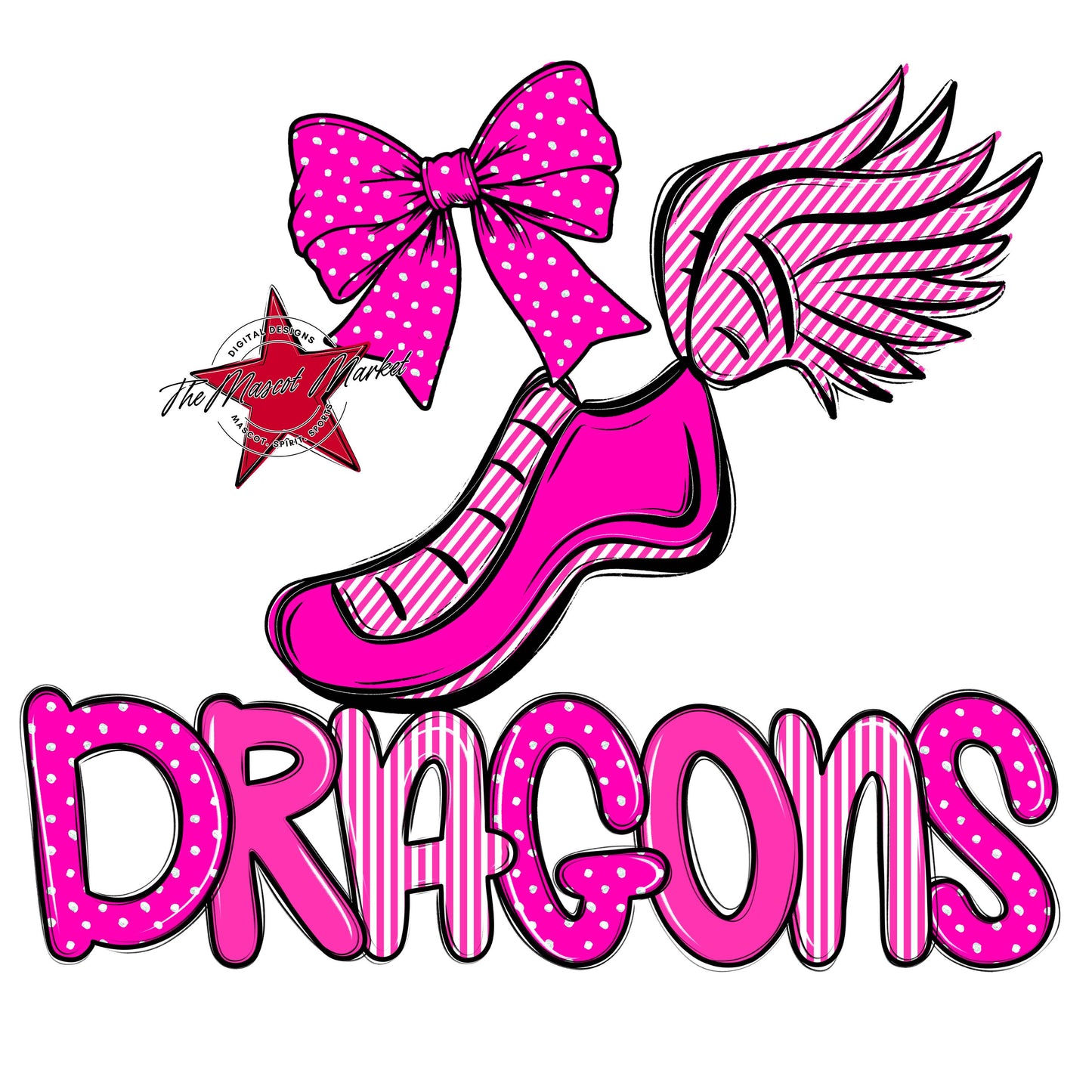 Dragons Track Spirit Design-Pink