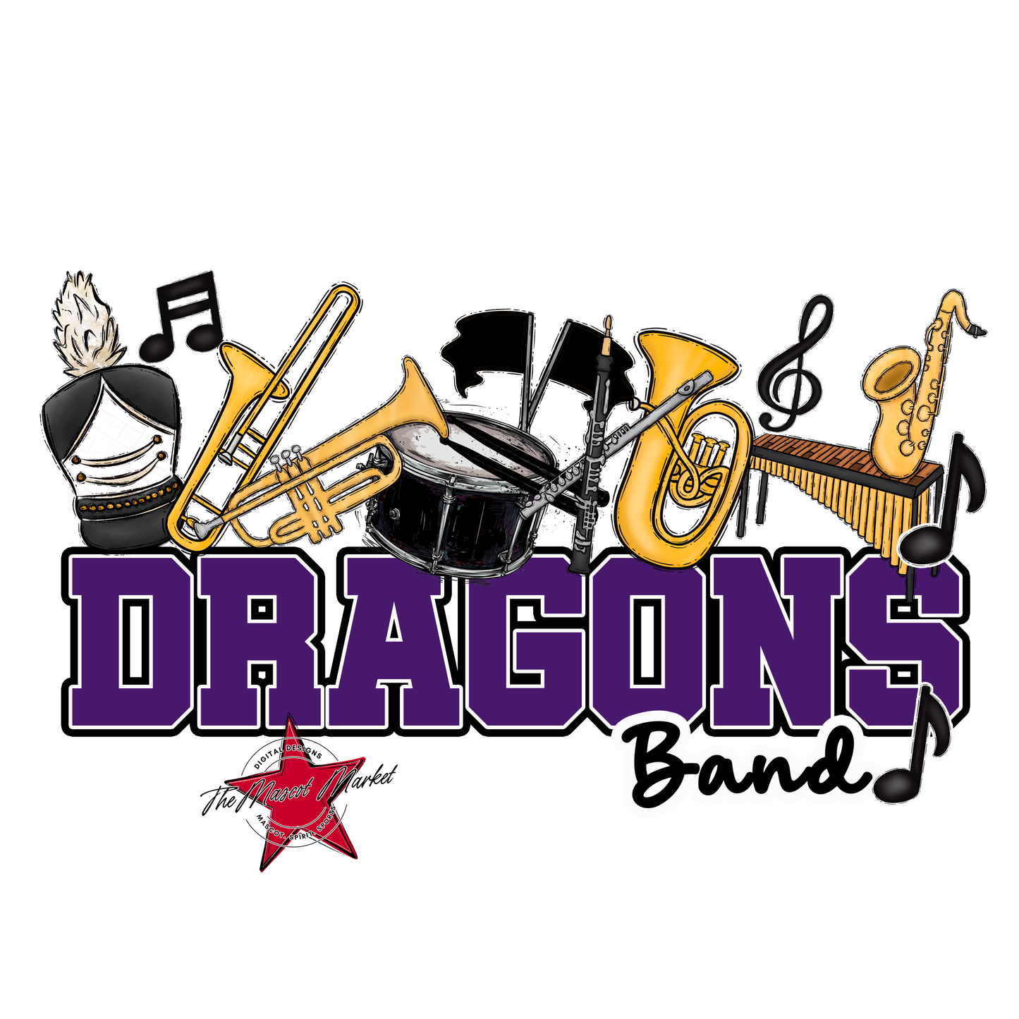 Dragons Varsity Band-Purple