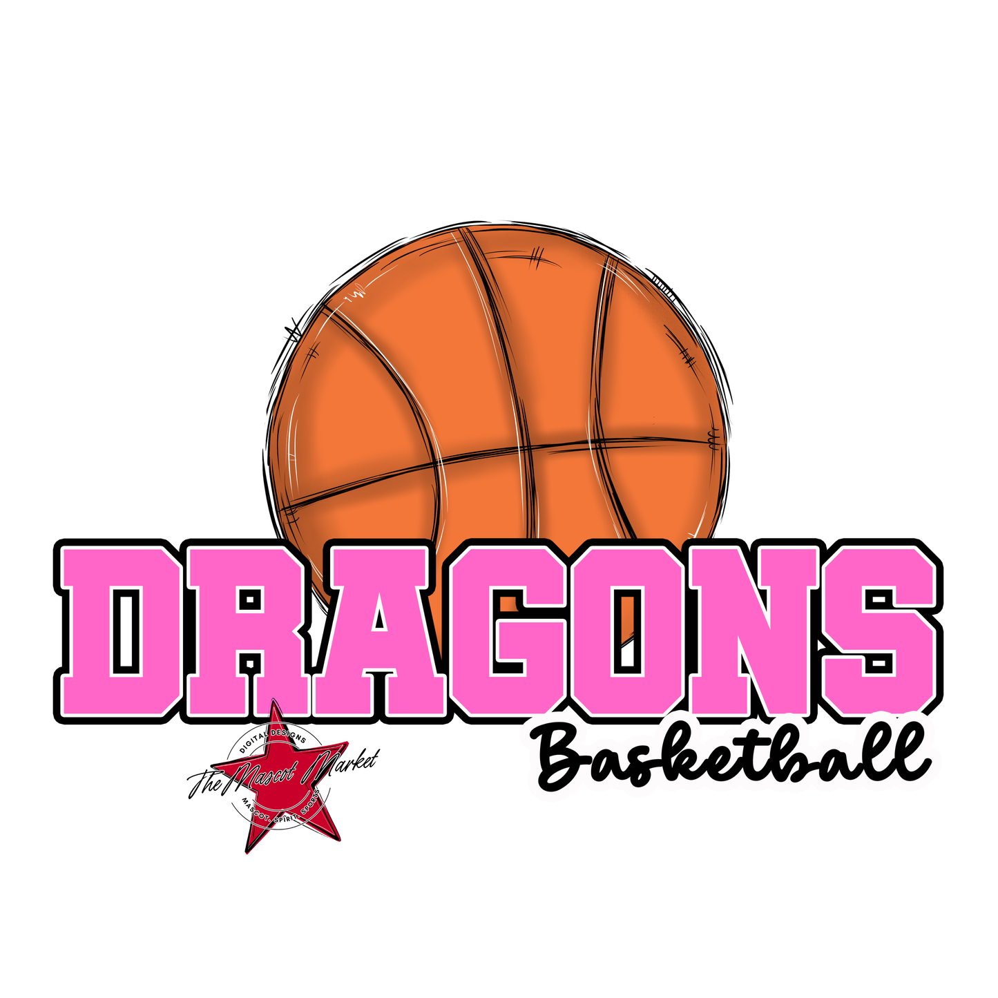 Dragons Varsity Basketball-Baby Pink