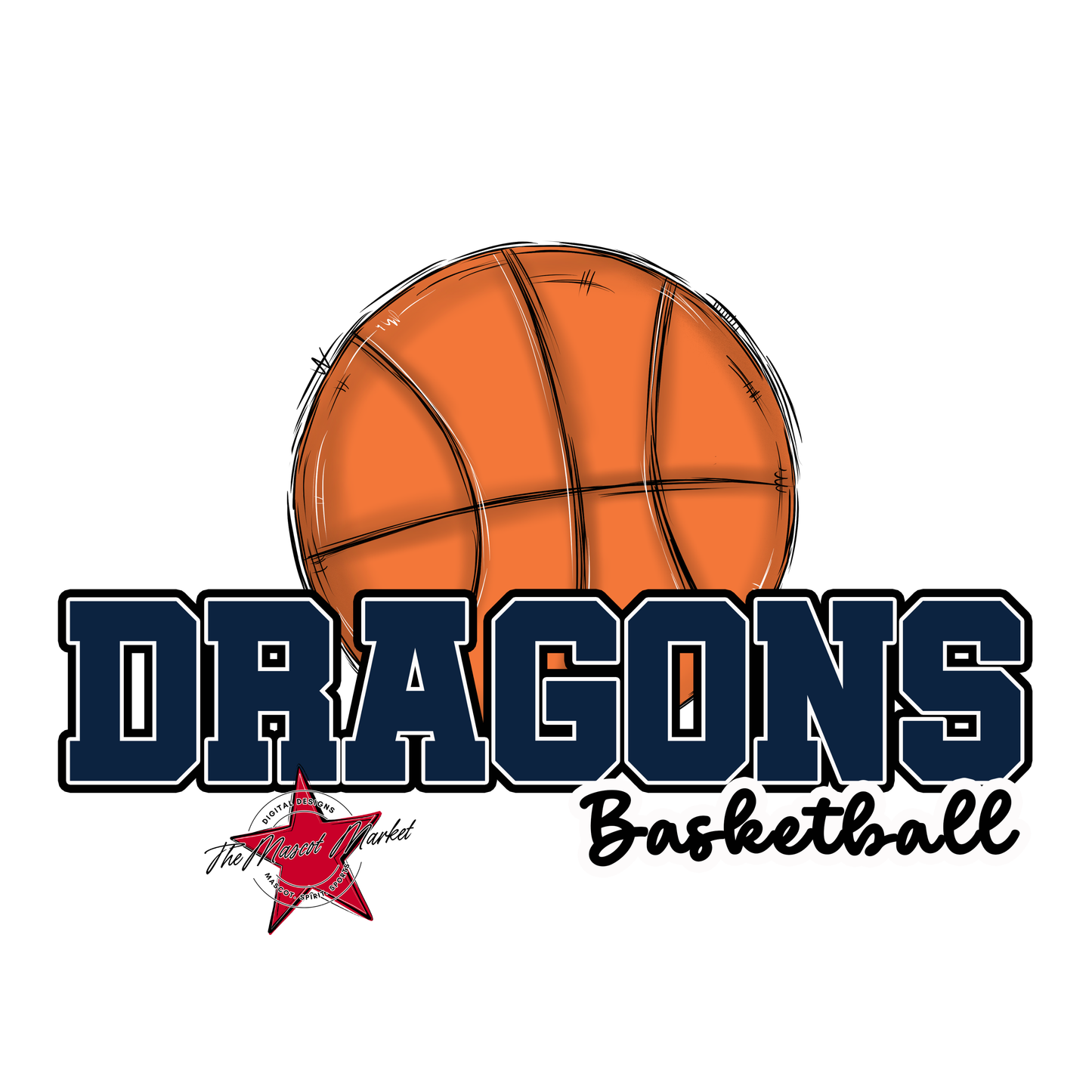 Dragons Varsity Basketball-Navy