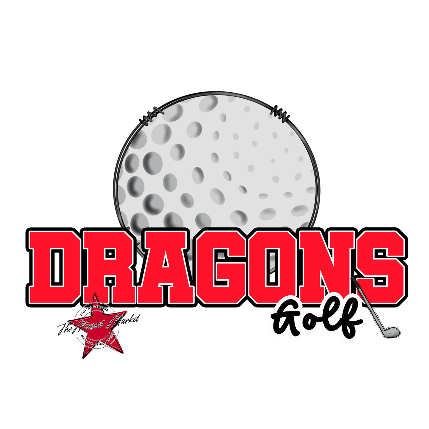 Dragons Varsity Golf-Bright Red