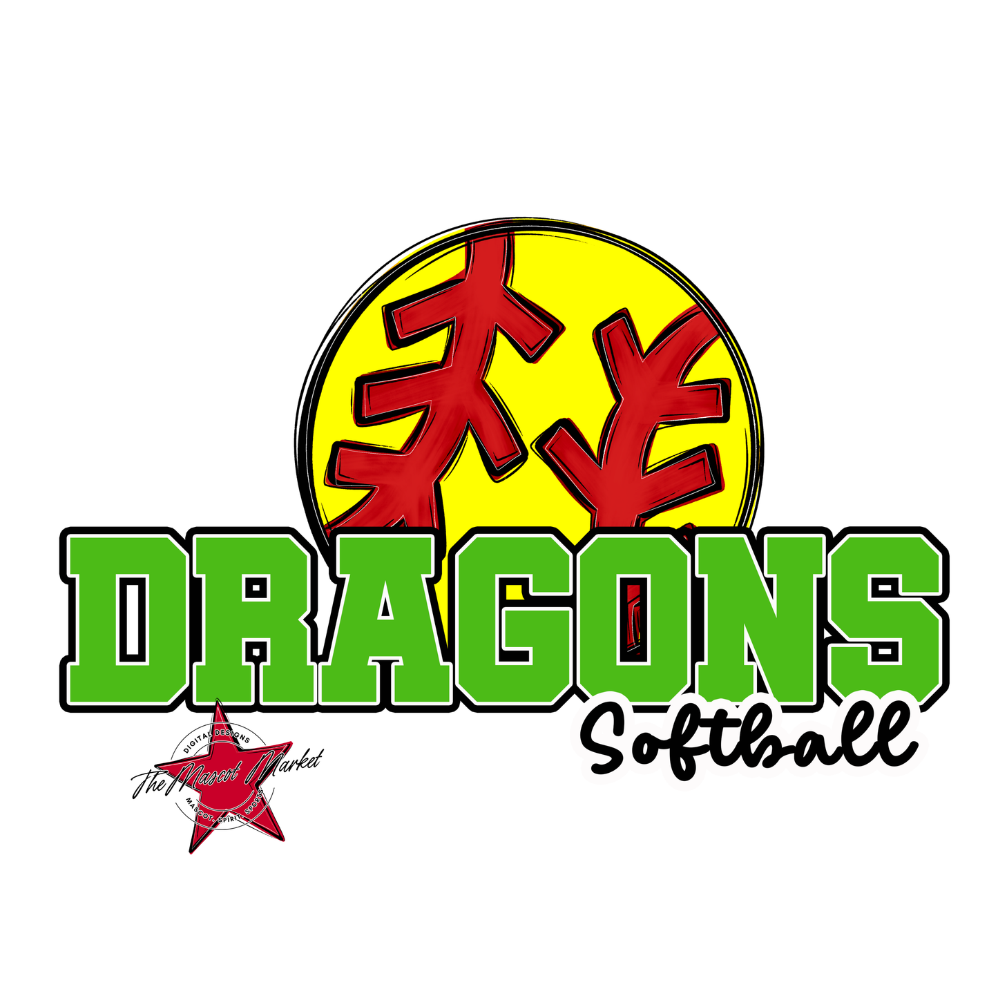 Dragons Varsity Softball-Bright Green