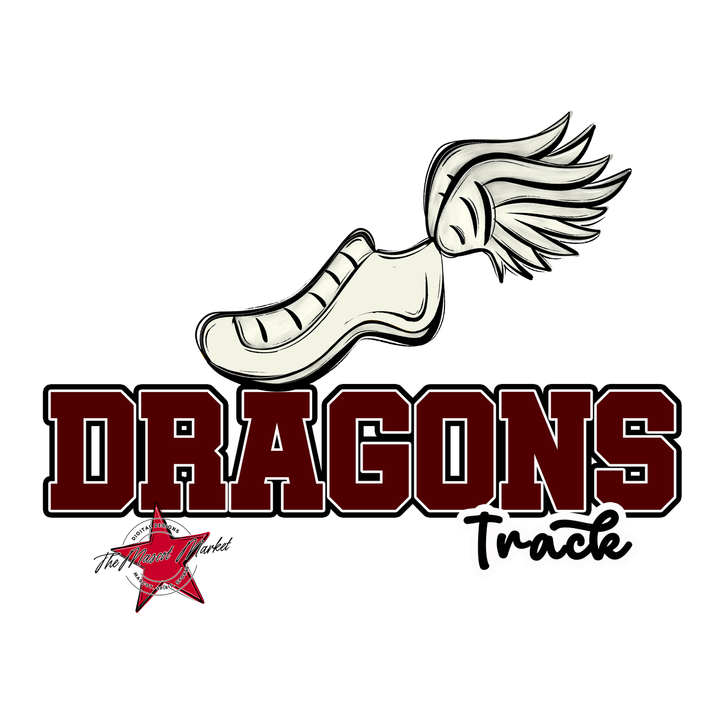 Dragons Varsity Track-Maroon