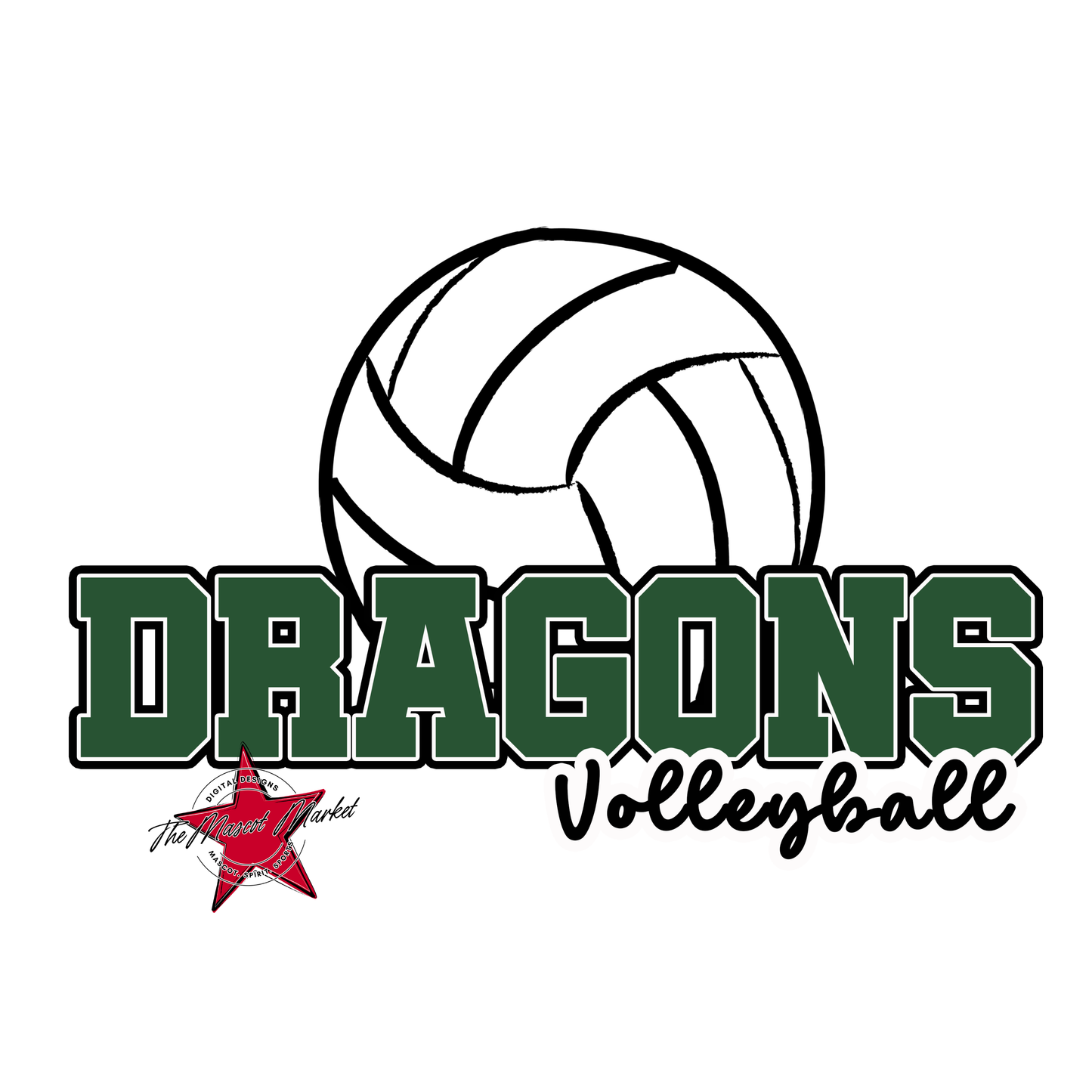 Dragons Varsity Volleyball-Green