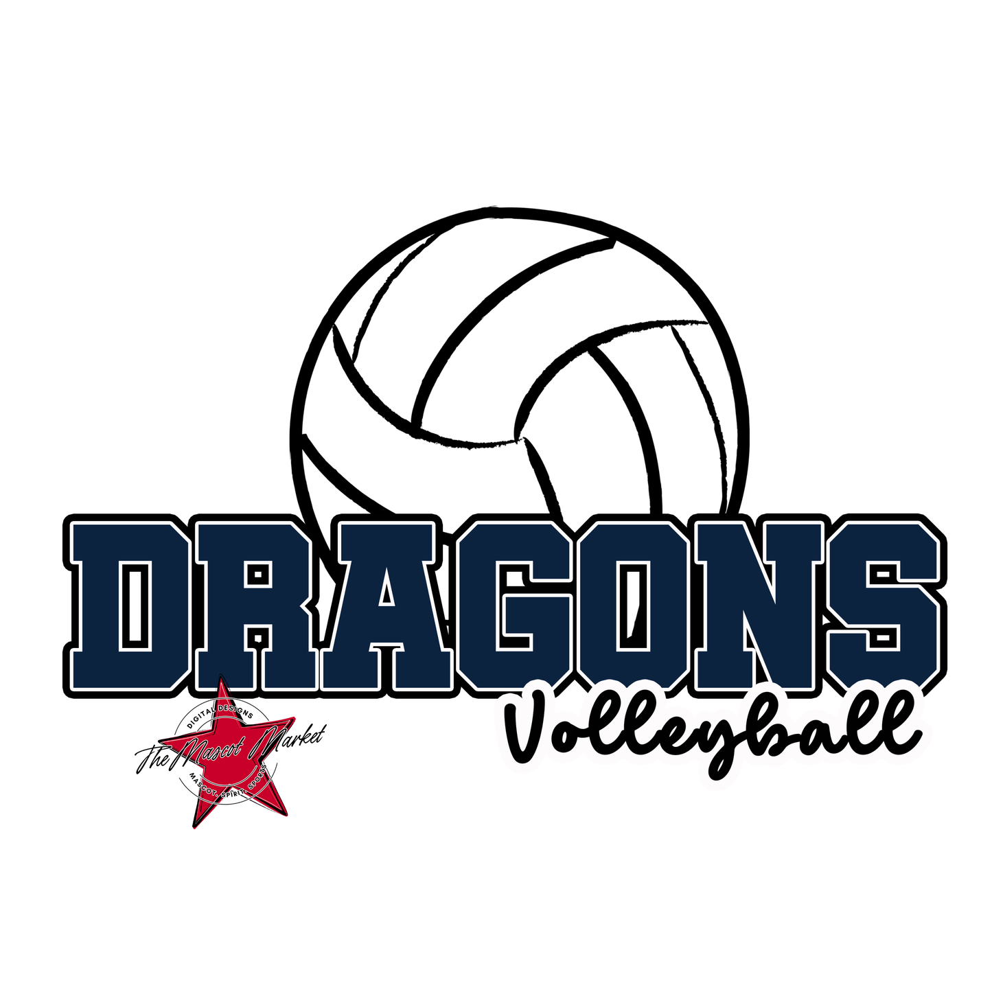 Dragons Varsity Volleyball-Navy