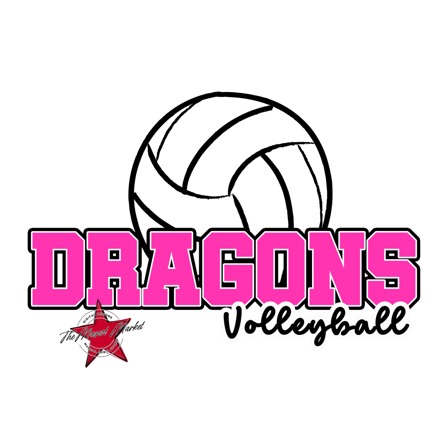 Dragons Varsity Volleyball-Pink