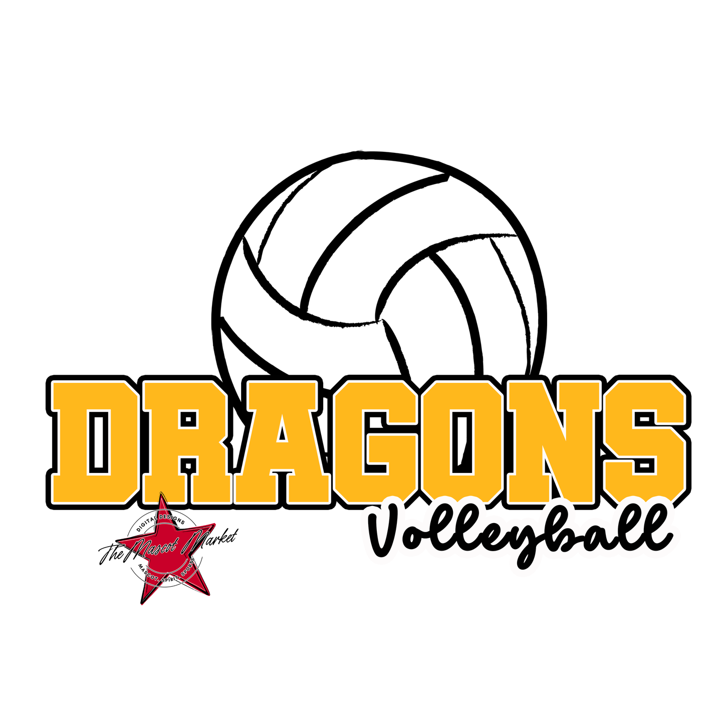 Dragons Varsity Volleyball-Yellow