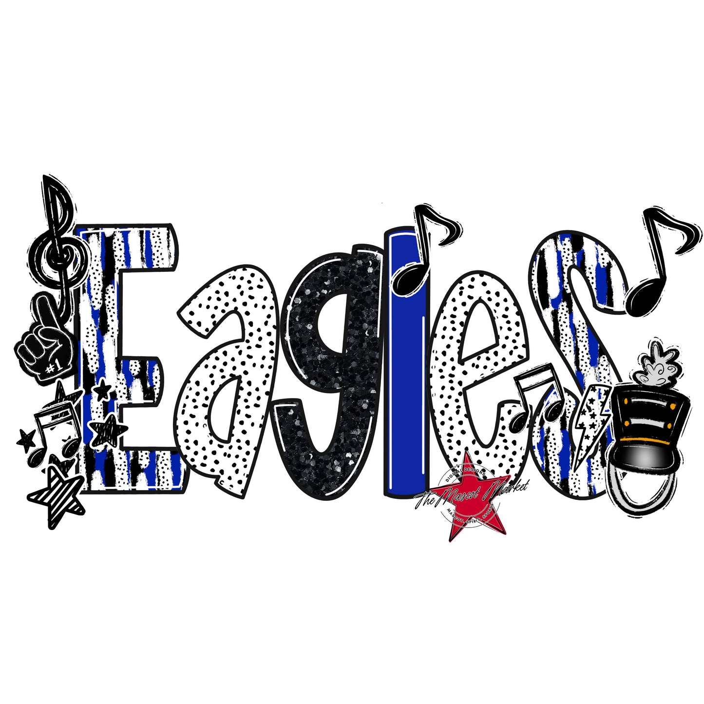 Eagles Band Scrape-Royal Blue