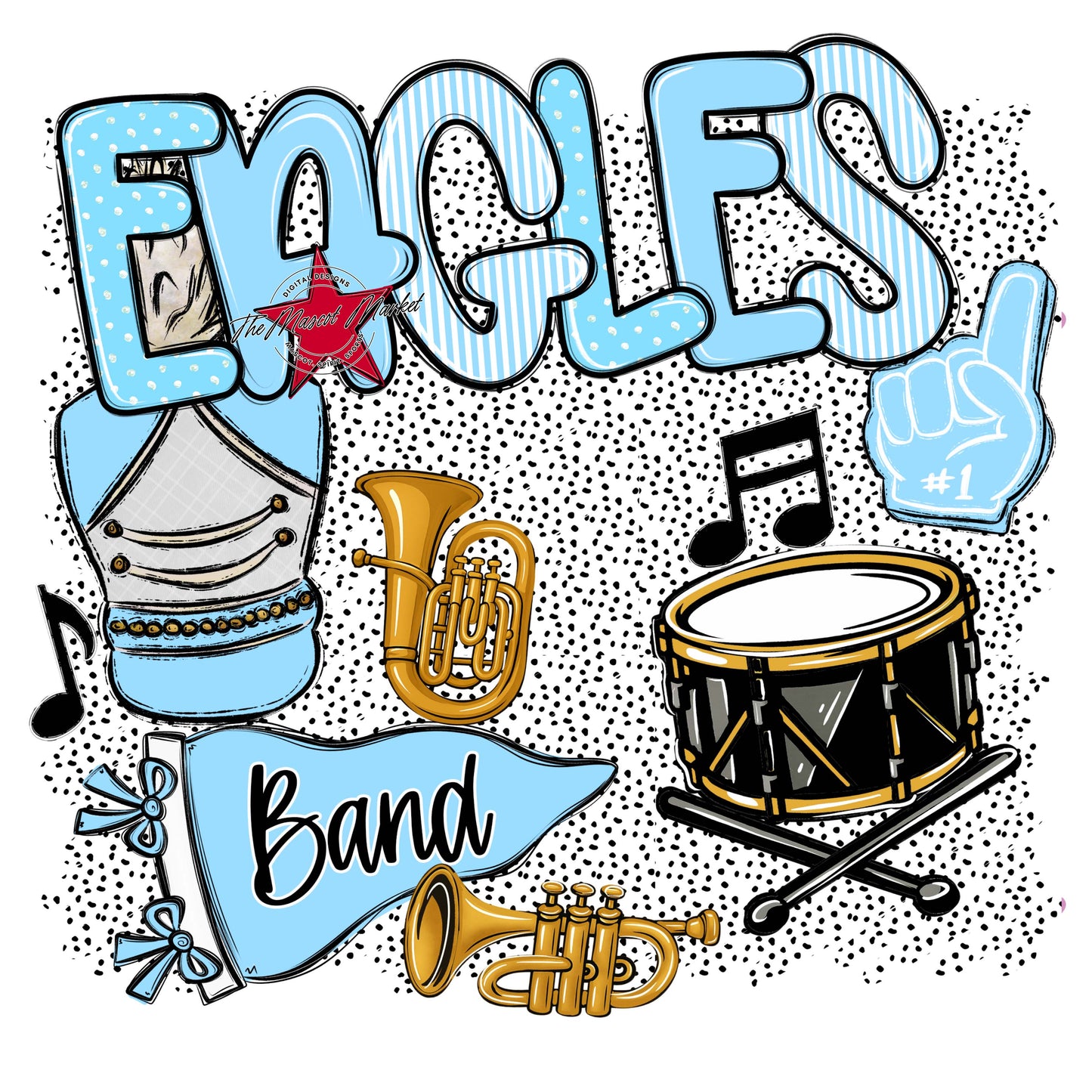 Eagles Band Spirit-Columbia Blue