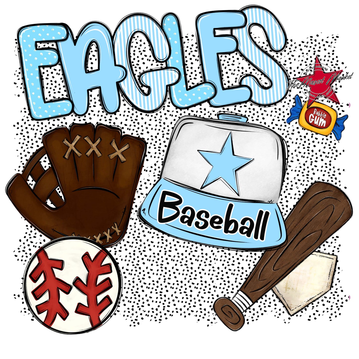 Eagles Baseball Spirit-Columbia Blue