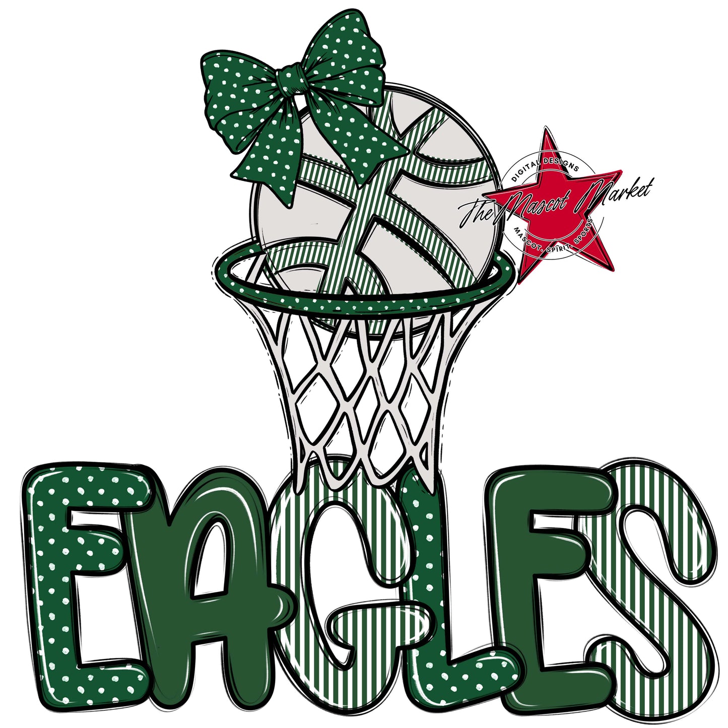 Eagles Basketball Spirit Design-Green