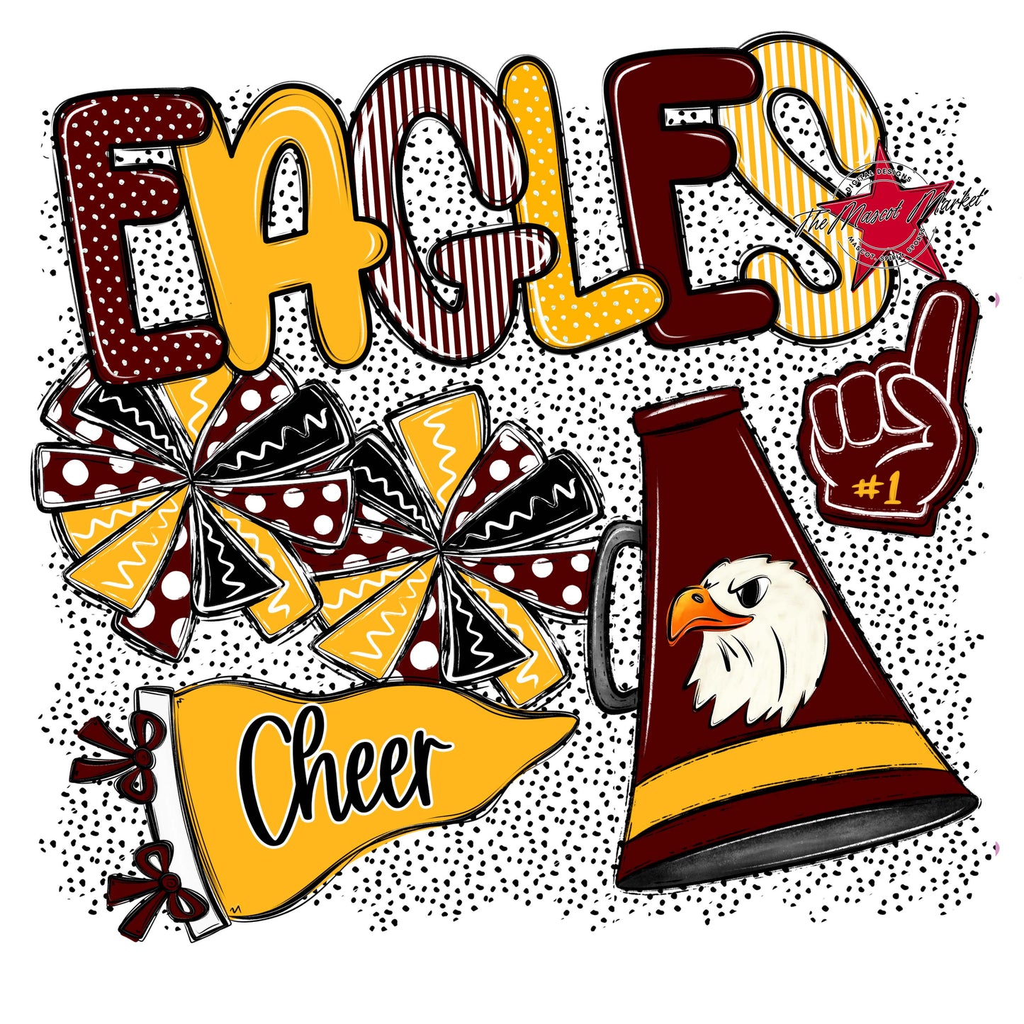 Eagles Cheer Spirit-Maroon & Yellow