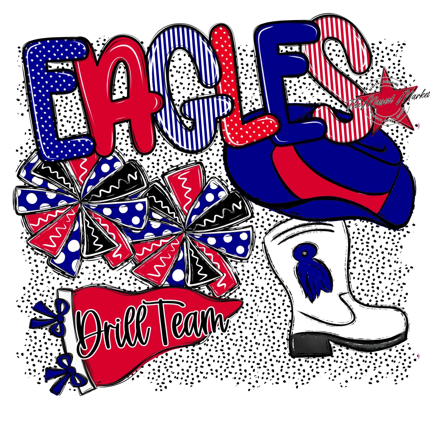 Eagles Drillteam Spirit-Blue & Red