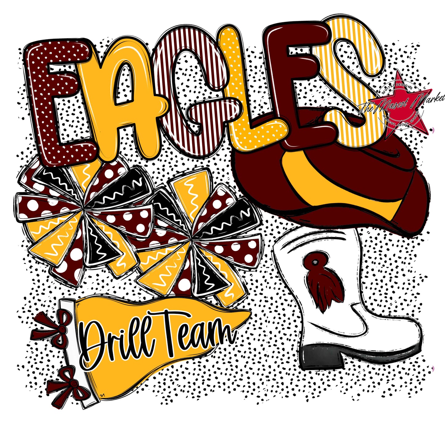 Eagles Drillteam Spirit-Maroon & Yellow